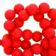 Acrylic beads 4mm round Matt Red